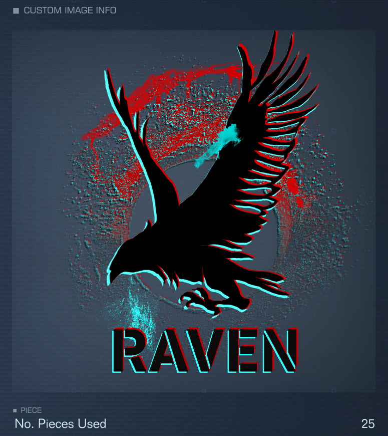 nYn_ - 3D Glitched Raven