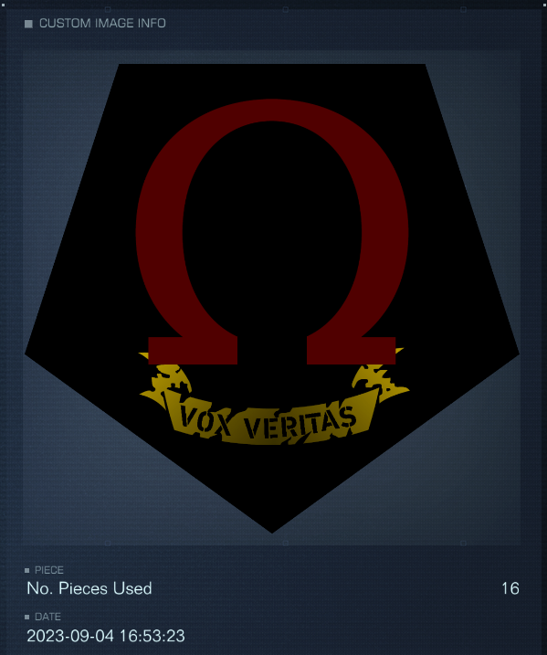 Vox Veritas - Voice of truth standard emblem (full size)